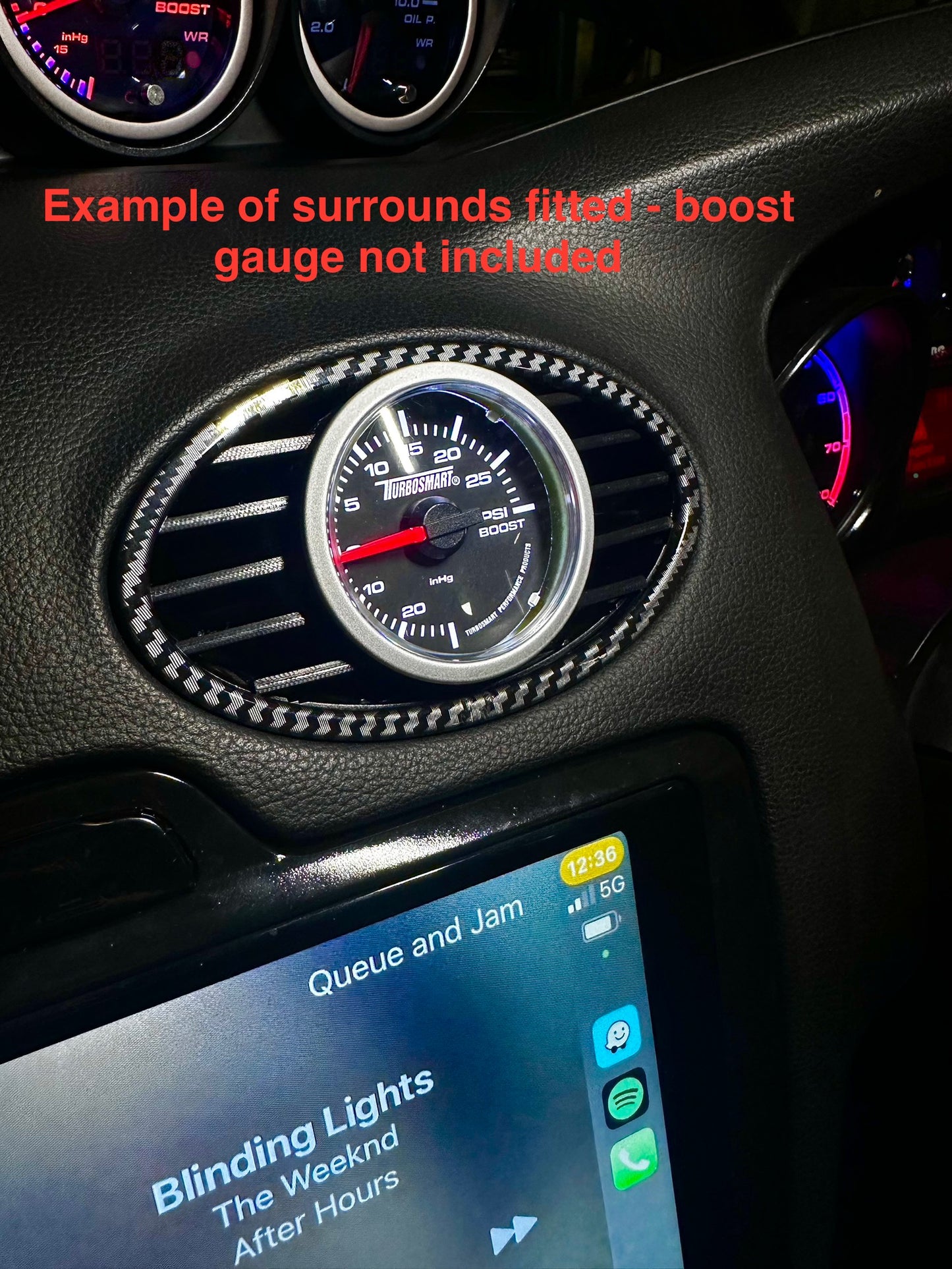 AC Vent Surround Trims / Rings - Carbon Style XR5 / MK2 RS