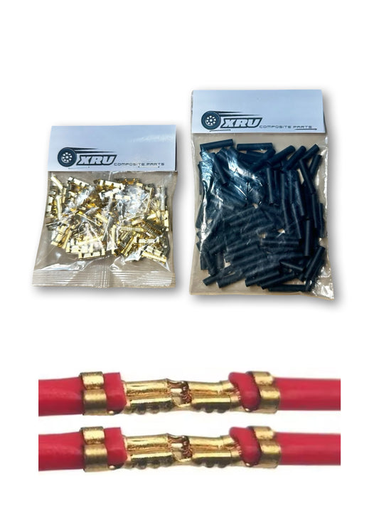 Open Barrel Crimp Terminals + Heat Shrink