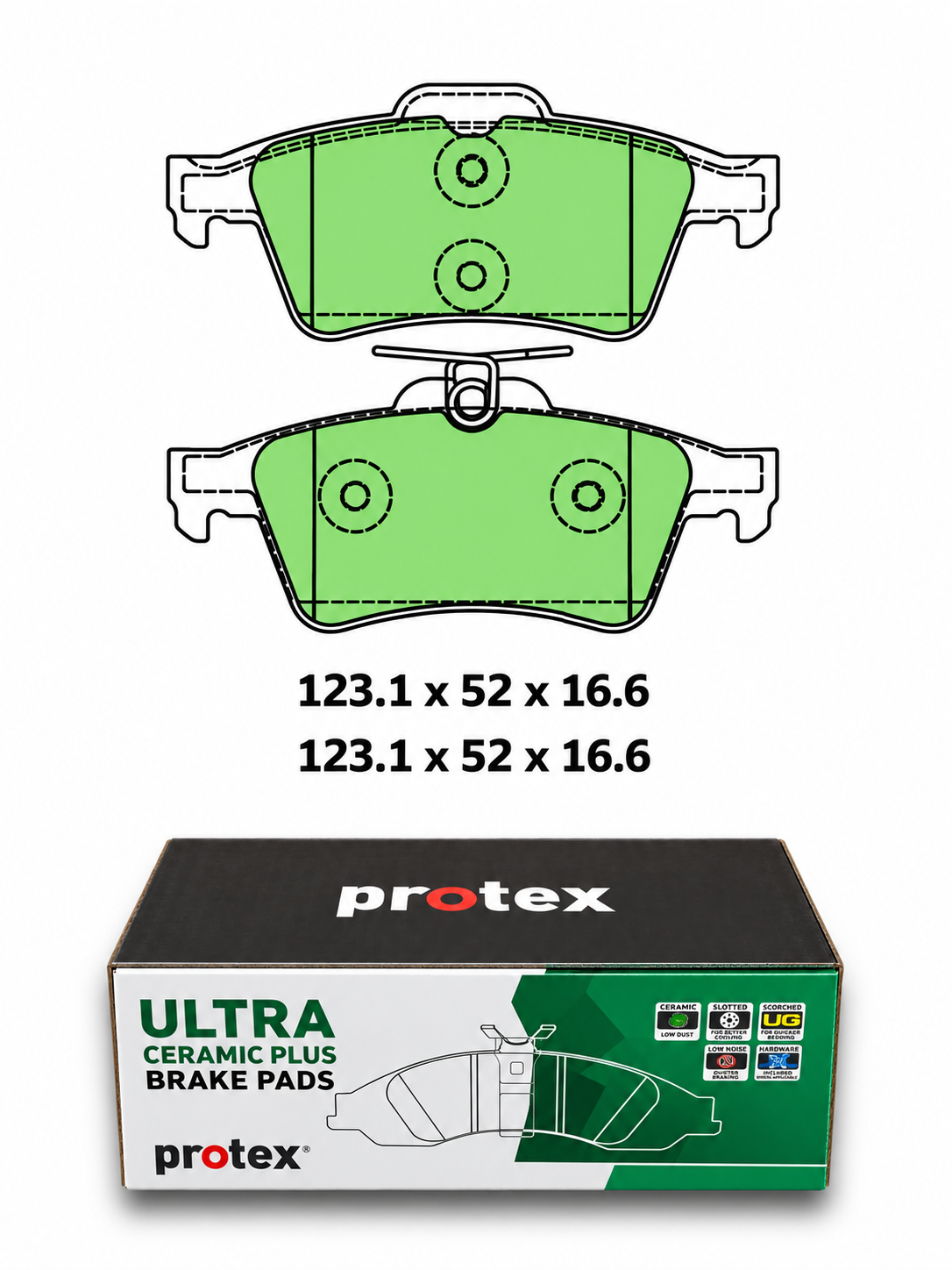 Rear Brake Pads Ceramic (Protex) - Focus XR5